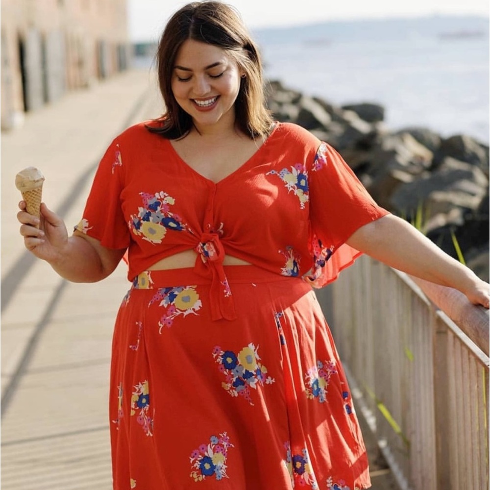 ModCloth crop top and skirt set